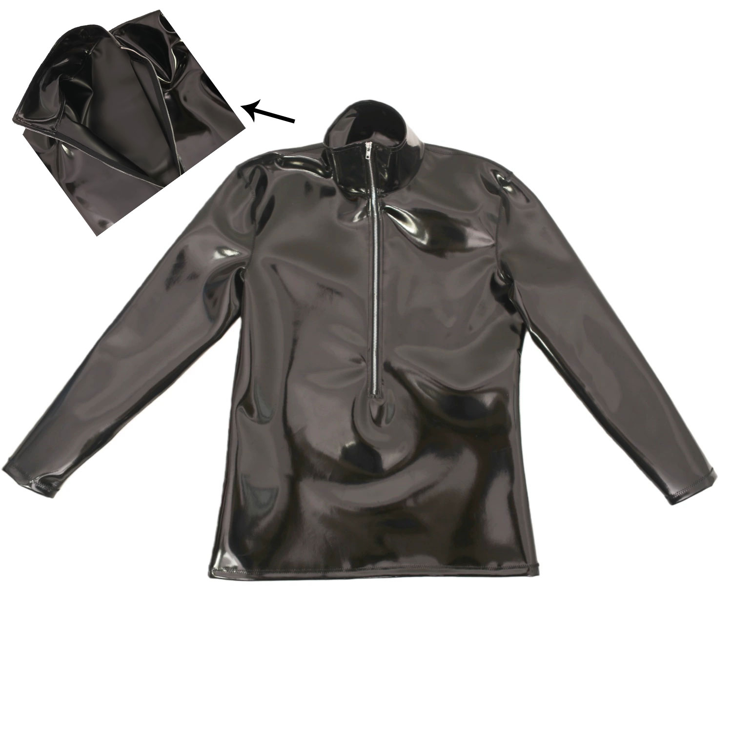 Fashion Mens Shirt - Nouvelle mode tissu Latex hommes T-shirts