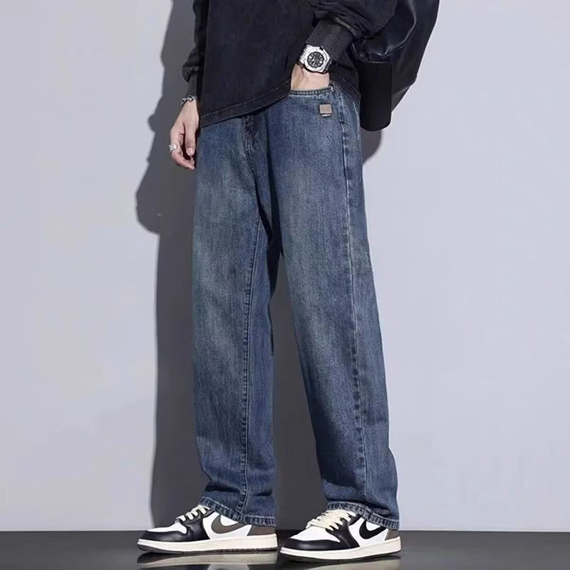 Men'S Fashion With Baggy Jeans - Pantalon décontracté rétro américain printemps-automne pour