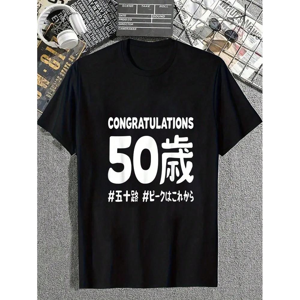 Mens Fashion Hashtags - T-shirt 100% coton, cadeau du 50e