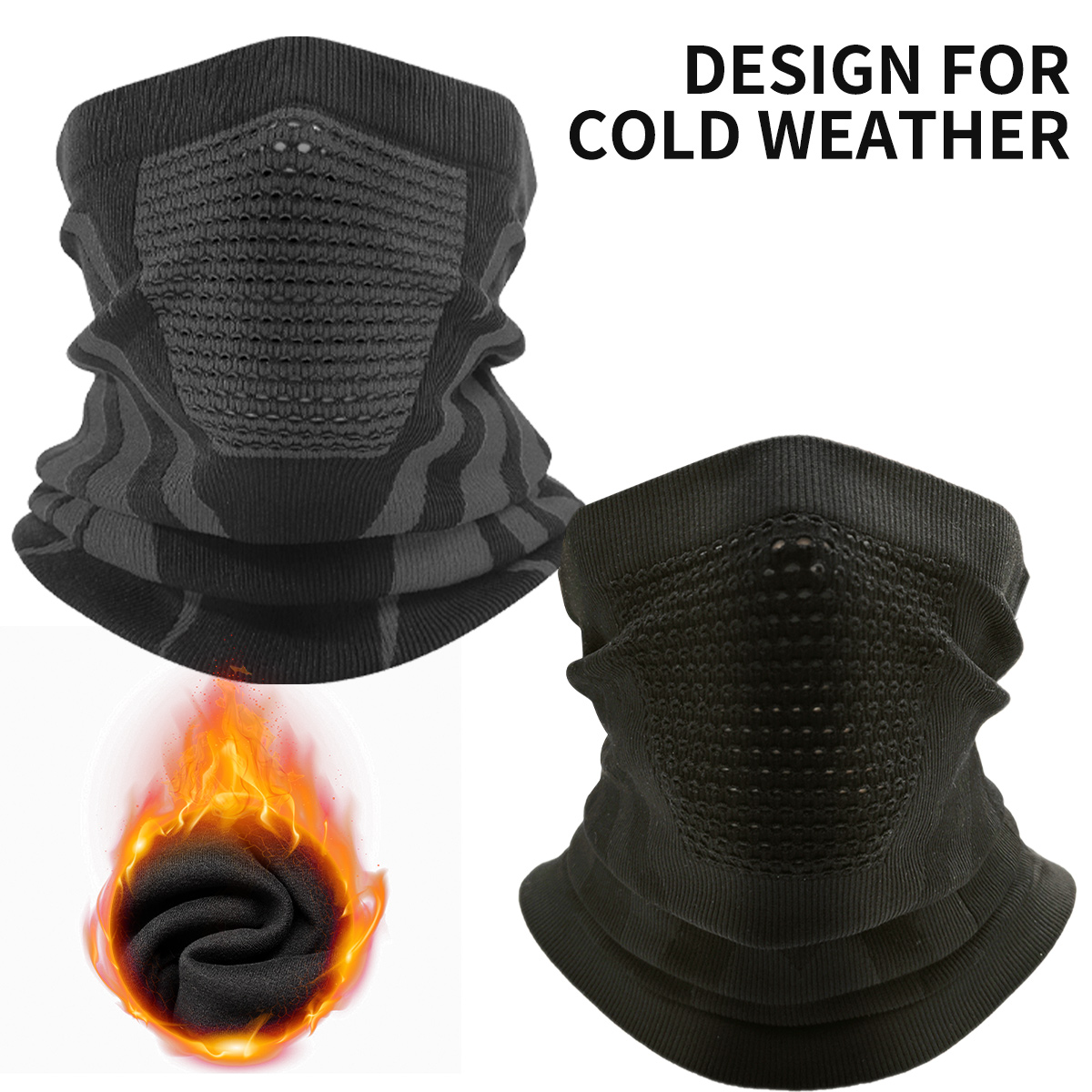 Mens Fashion Caps - Cache-cou d'hiver, cagoule polaire chaude, masque