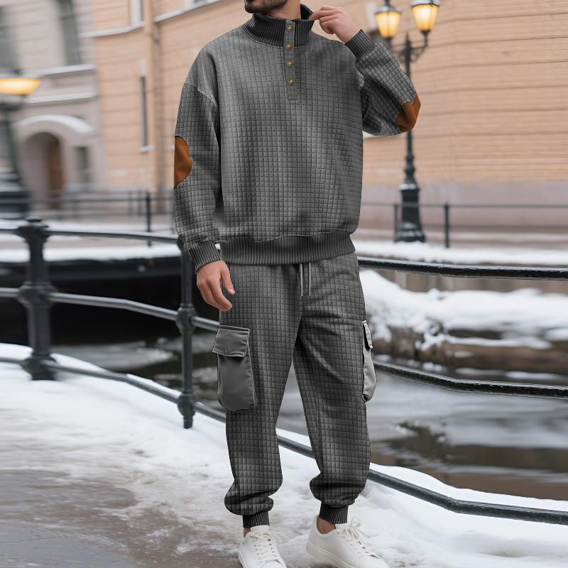 Mens Fashion Cargo Pants - Ensemble sweat-shirt homme KIDWHXR automne, pull