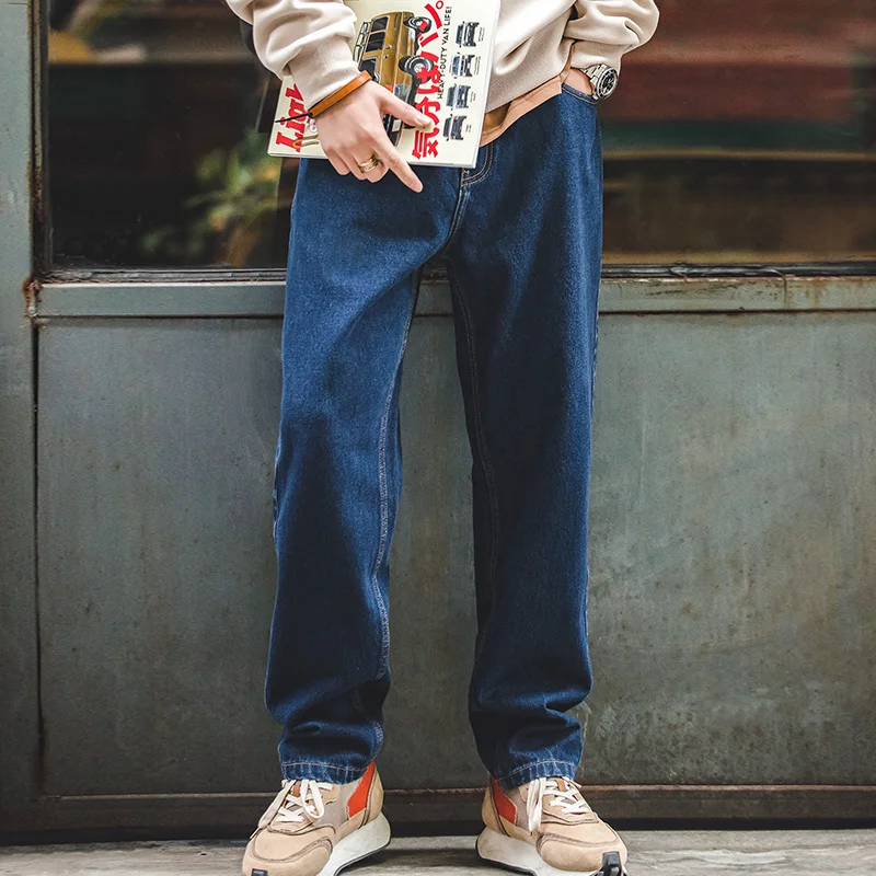 Men'S Fashion With Baggy Jeans - Maden-Jean Délavé en Denim pour Homme,