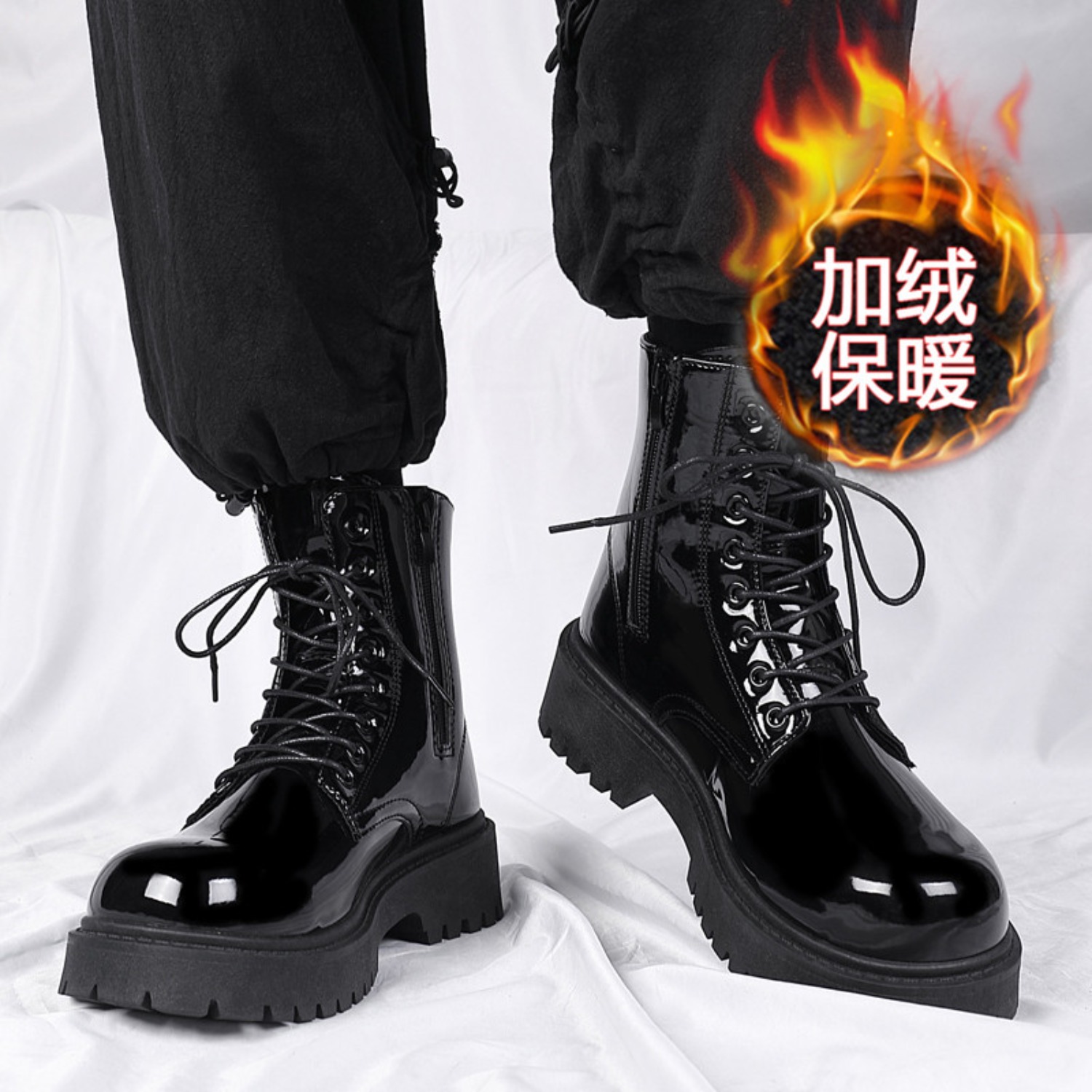 Men'S Fashion For 30 Year Olds - Bottes hautes en peluche chaude pour