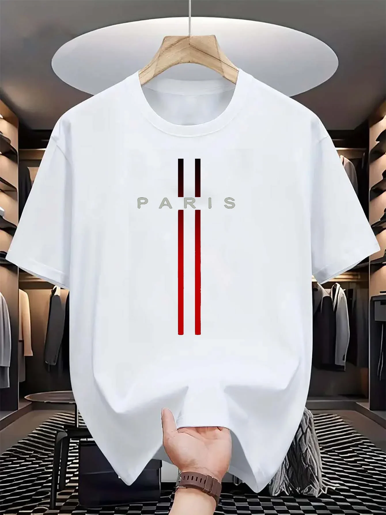 Men'S Fashion Paris 2025 - Nouveau modèle 2025, T-shirt à manches
