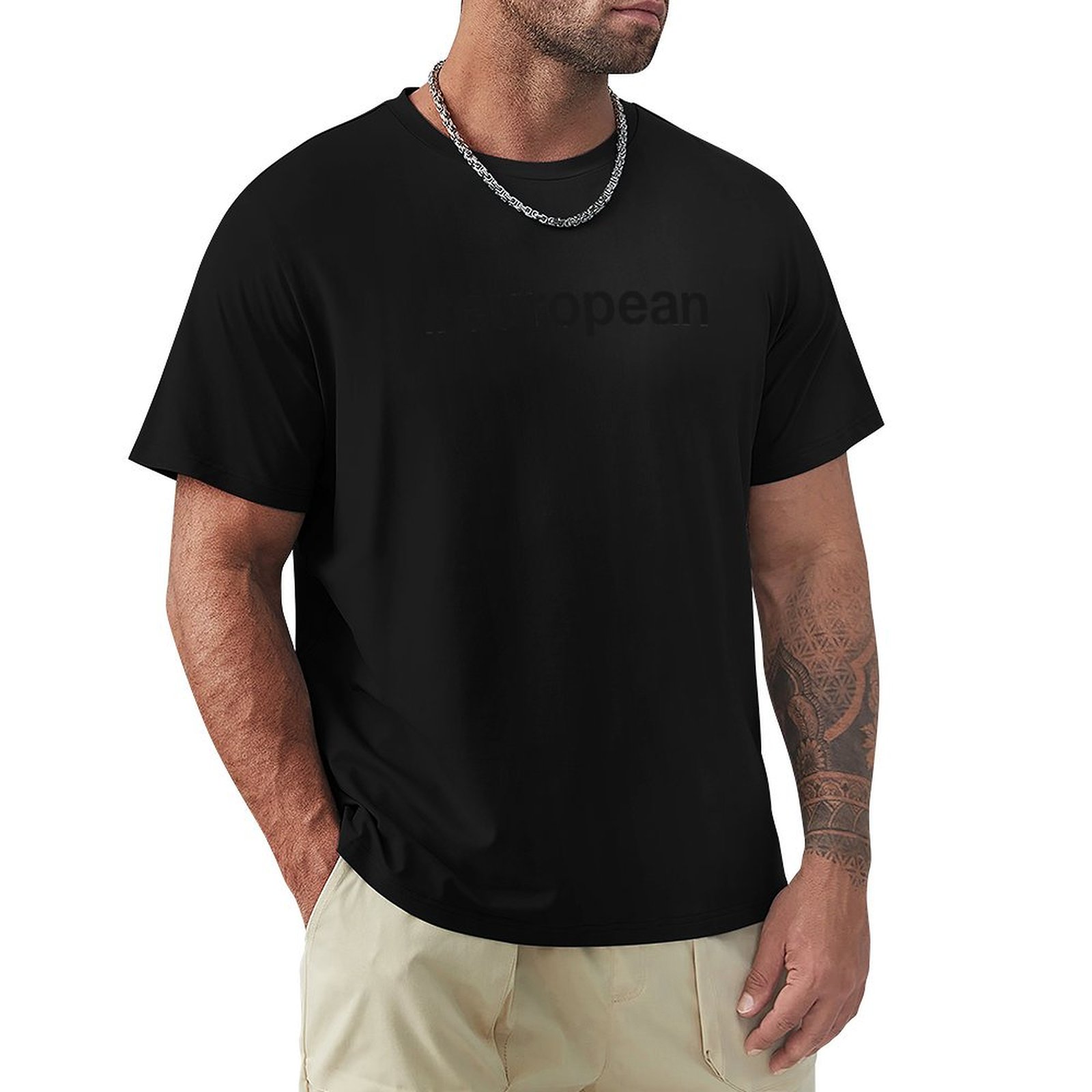 Mens Fashion Hashtags - T-shirt décontracté à imprimé tendance avec