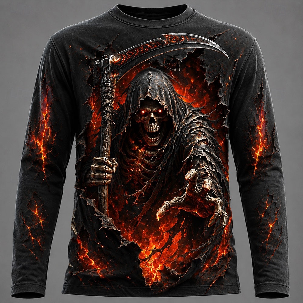 Men'S Fashion 2025 - T-shirt à manches longues imprimé 3D