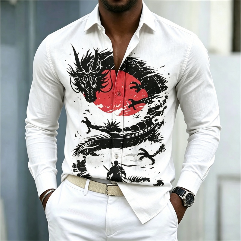 Men'S Fashion Designer - Nouvelle Chemise Homme 2026 – Motif