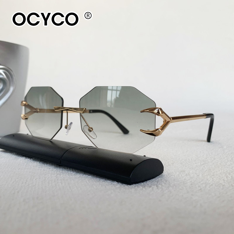 Men'S Fashion Rimless Glasses - Mode polygone sans monture lunettes de