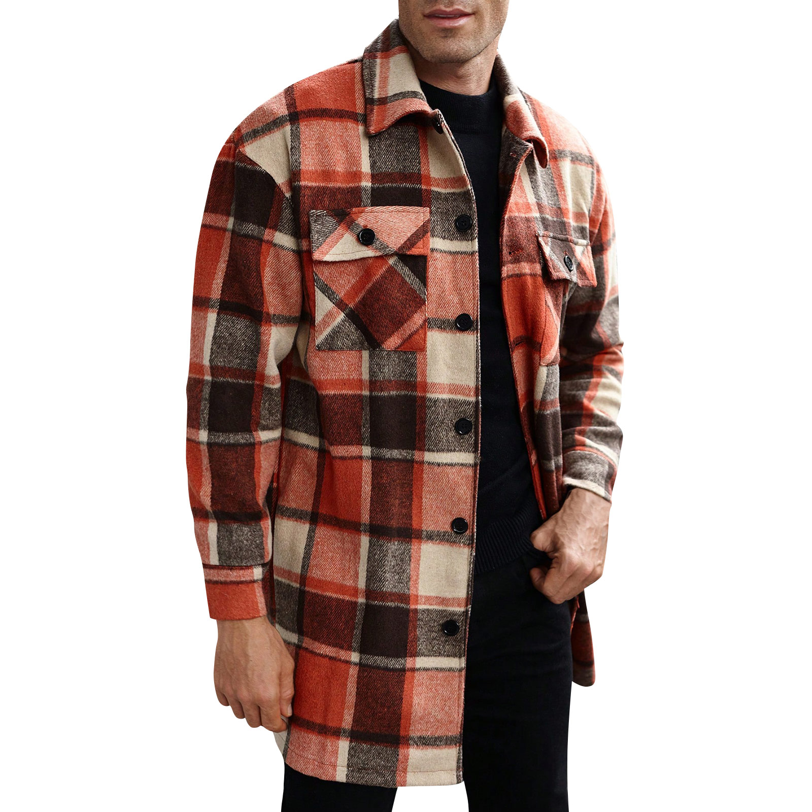 Men'S Fashion X - Trench-Coat à Double poche pour hommes,