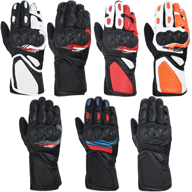 Men'S Fashion Gloves - Gants de moto en cuir de