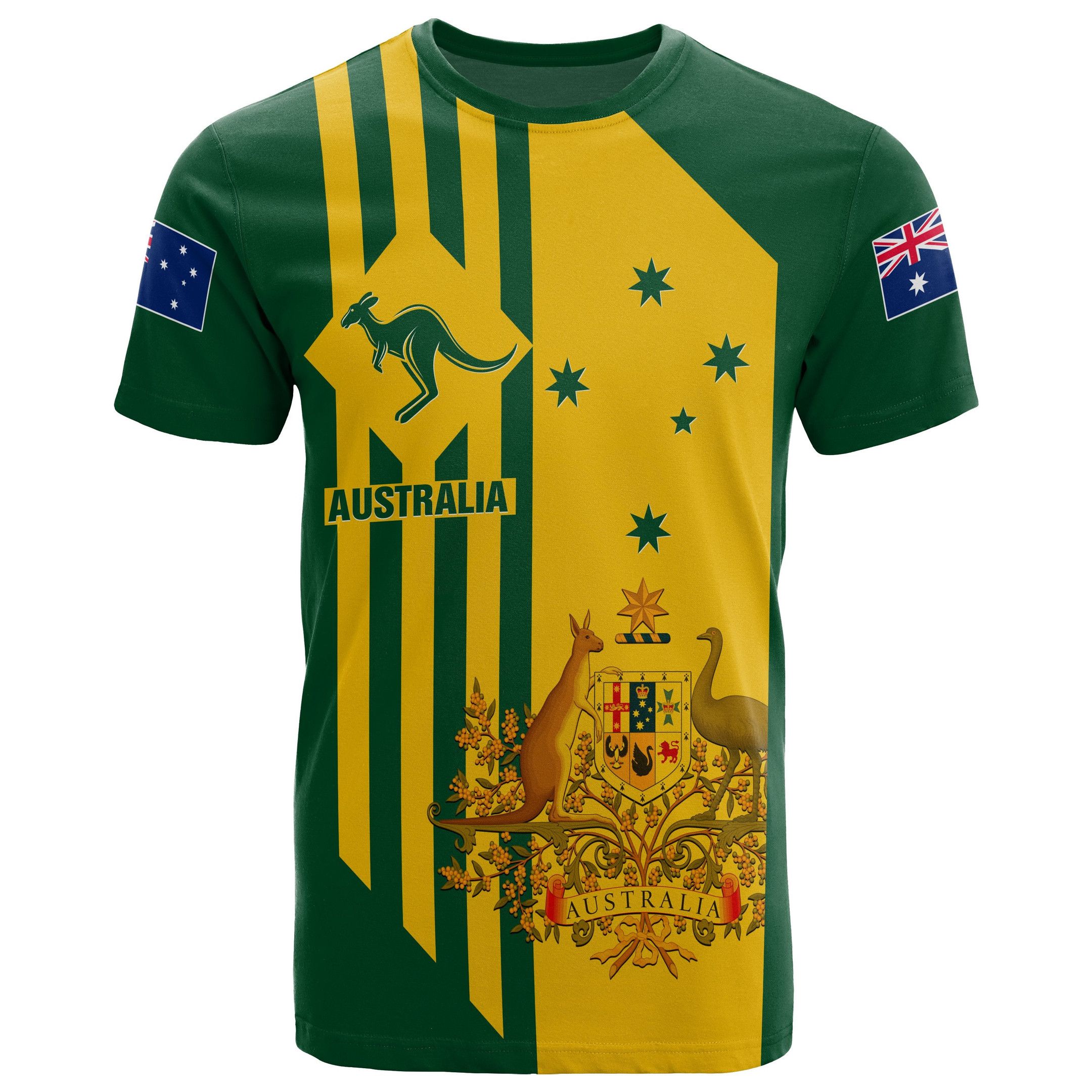 Mens Fashion Australia - T-shirts graphiques décontractés d'été avec drapeau