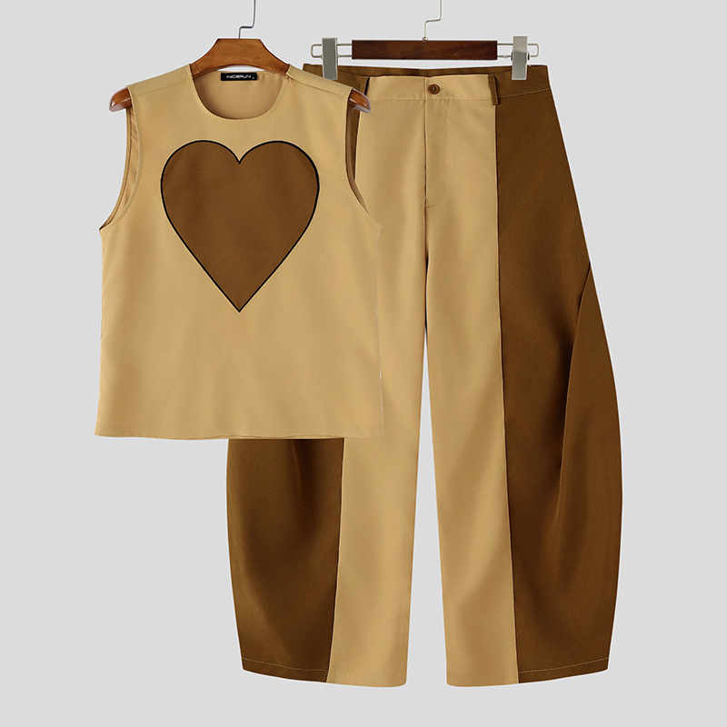 Mens Fashion Top - INCERUN Ensembles pour hommes : Débardeurs