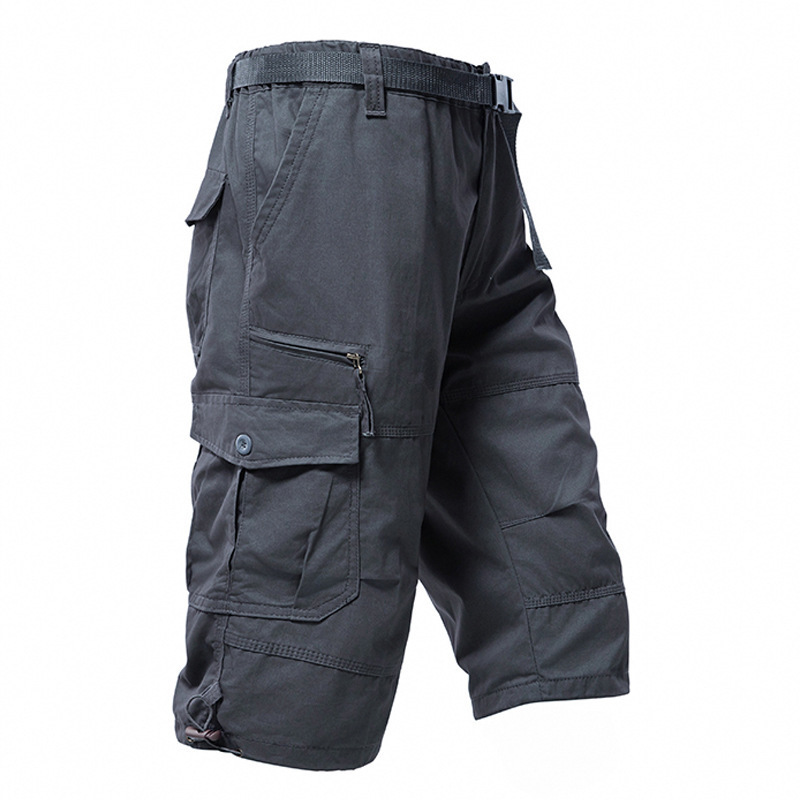 Mens Fashion Cargo Pants - Pantalon 3/4 en coton pour homme,
