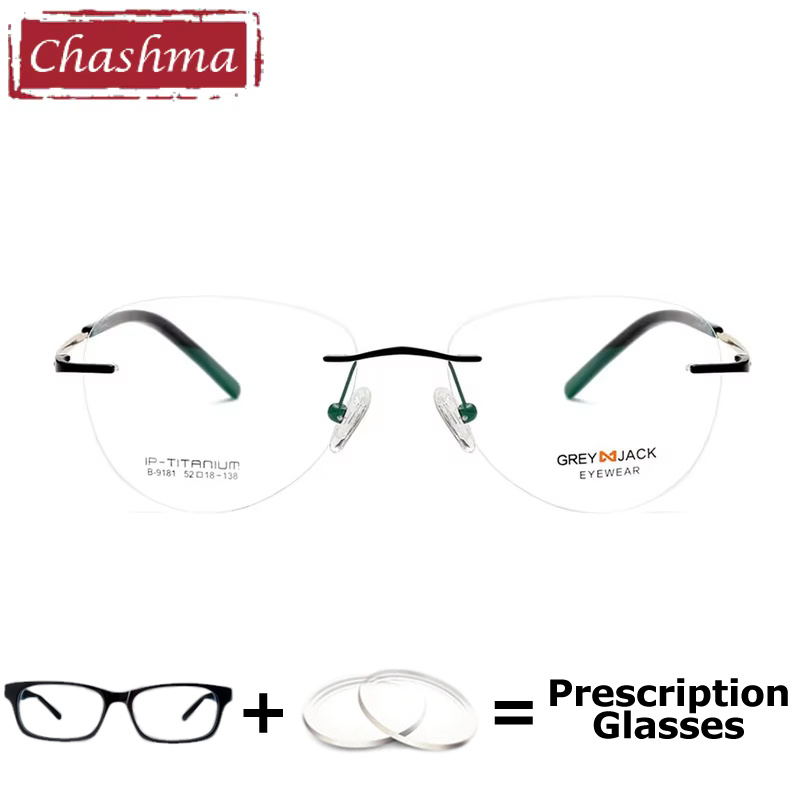 Men'S Fashion Rimless Glasses - Chashma élégant sans monture lunettes lunettes