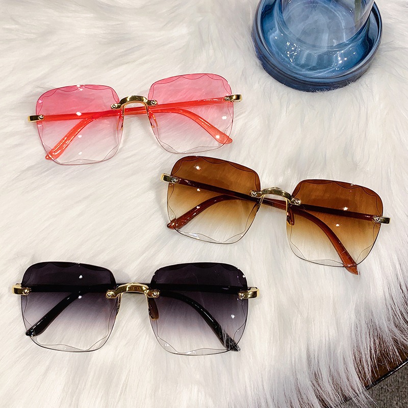 Men'S Fashion Rimless Glasses - Lunettes de soleil carrées sans monture