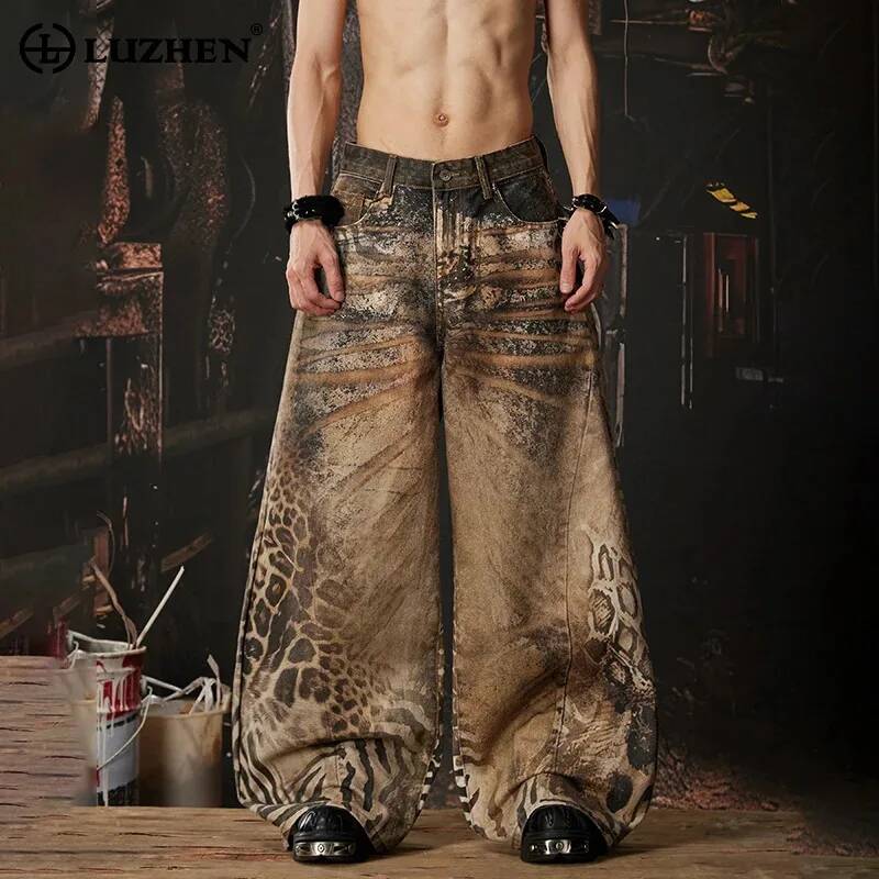 Men'S Fashion With Baggy Jeans - LUZHEN 2026 Nouveau Jean Décontracté Ample