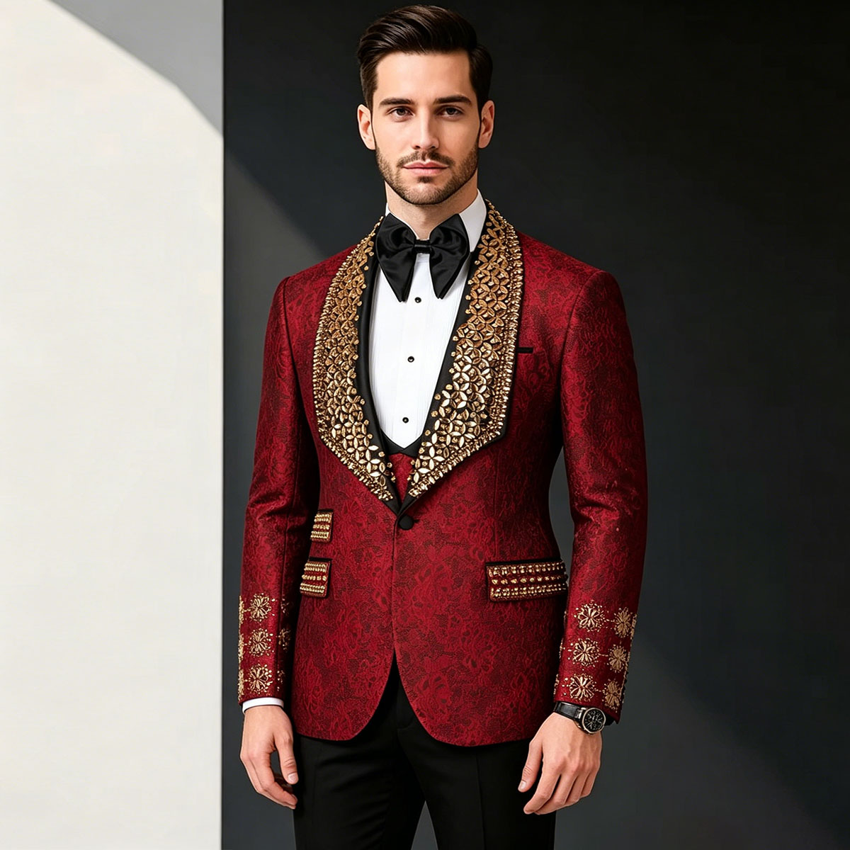 Slim Fit Blazer Men - Costumes pour hommes en diamant de