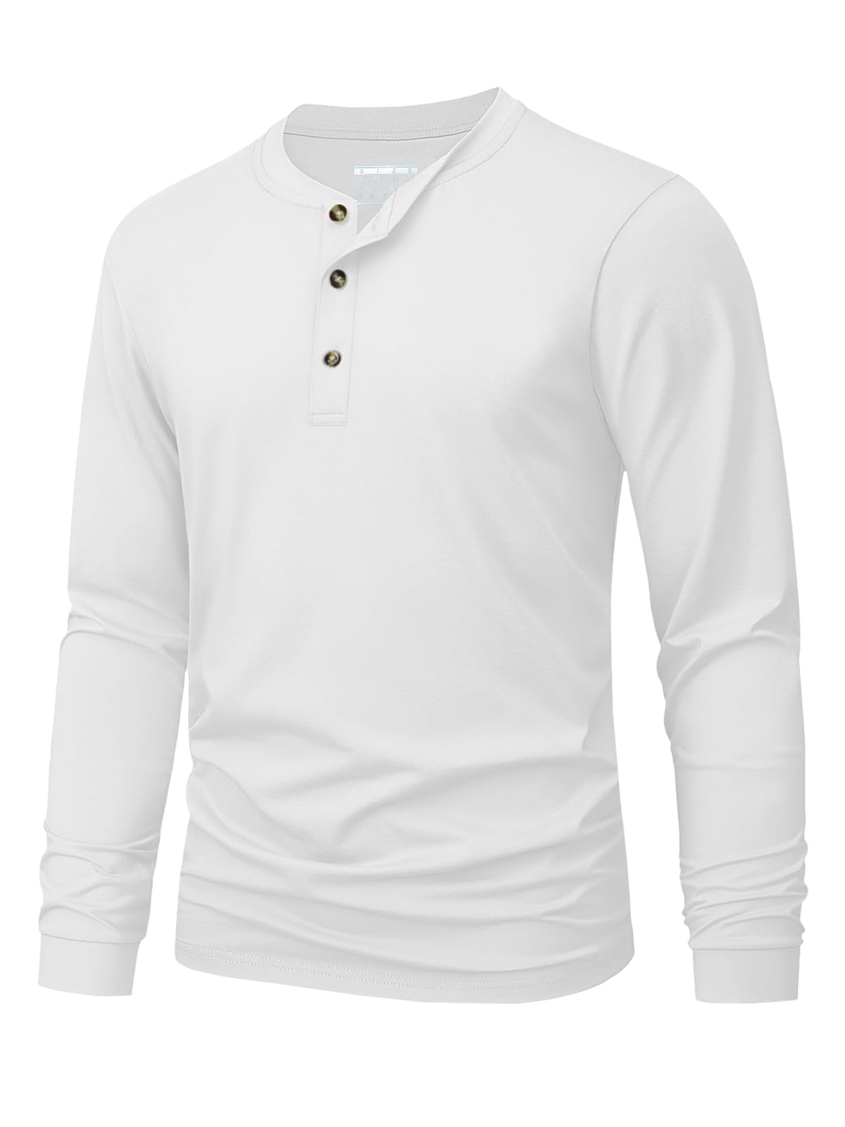 Men'S Fashion Designer - T-shirt Henley pour hommes, simple, couleur