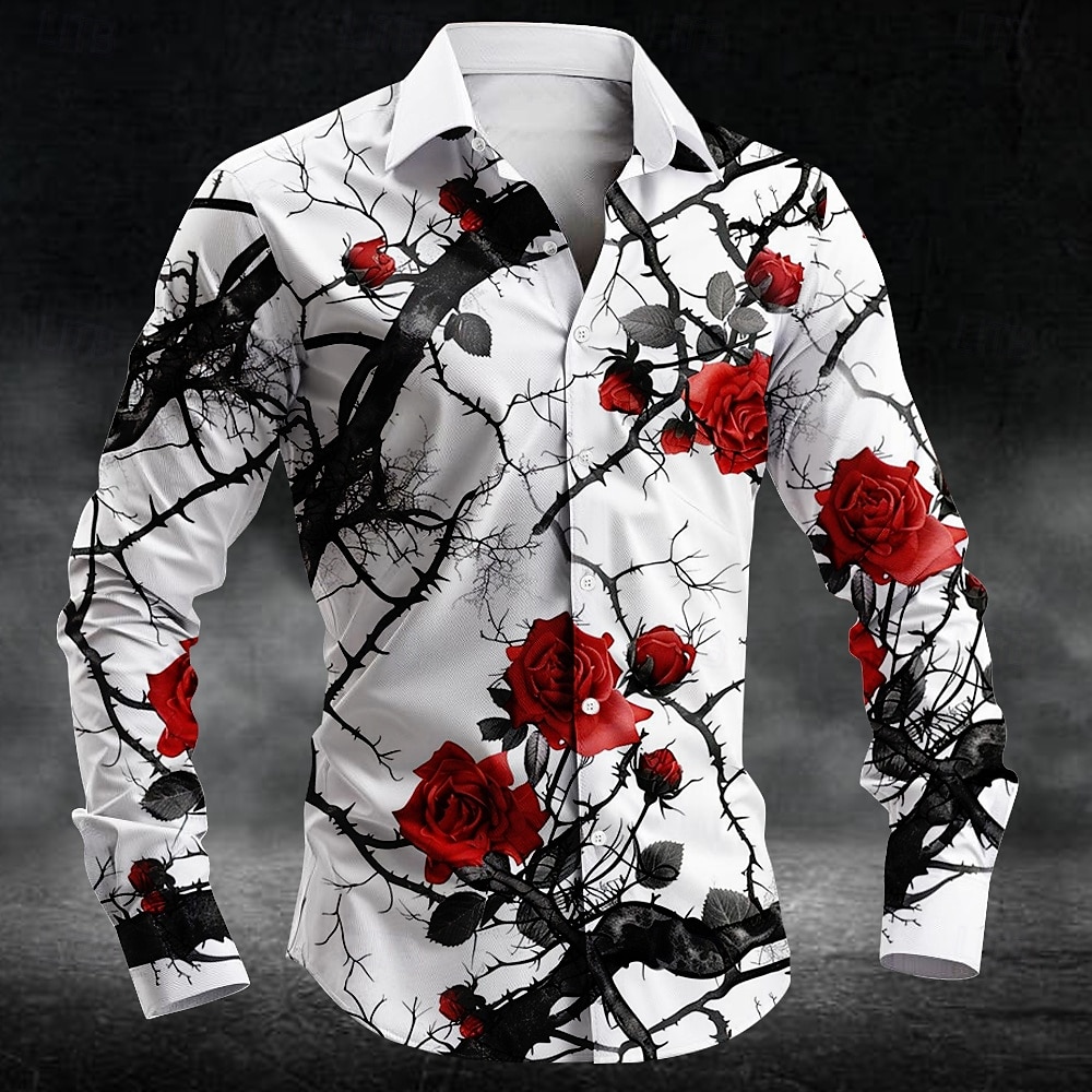 Men'S Fashion Designer - Chemise homme à manches longues imprimée