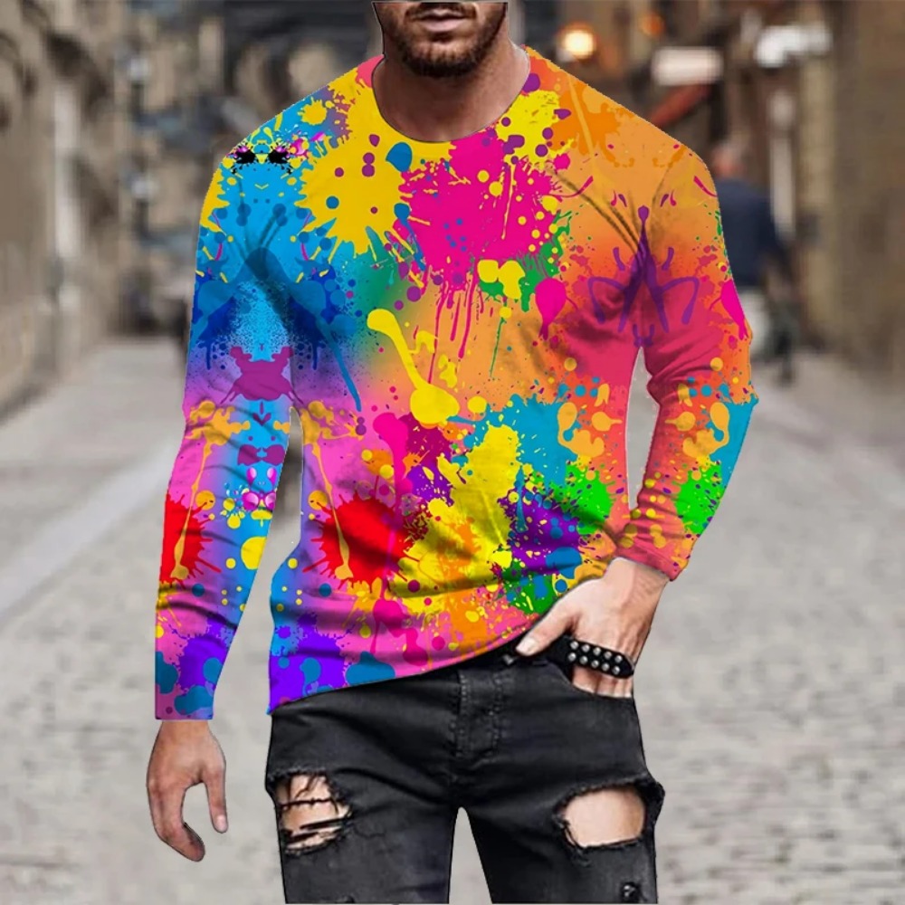 T-shirt à manches longues impr - Men'S Fashion 2025 avis et prix