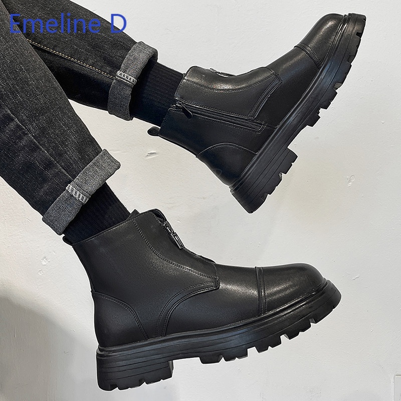 Bottines pour hommes à bout ro - Mens Fashion Caps avis et prix