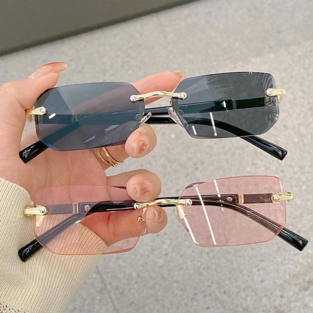 Lunettes de soleil rectangulai - Men'S Fashion Rimless Glasses avis et prix