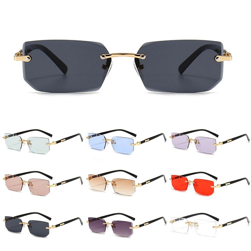 Lunettes de soleil rectangulai - Men'S Fashion Rimless Glasses avis et prix