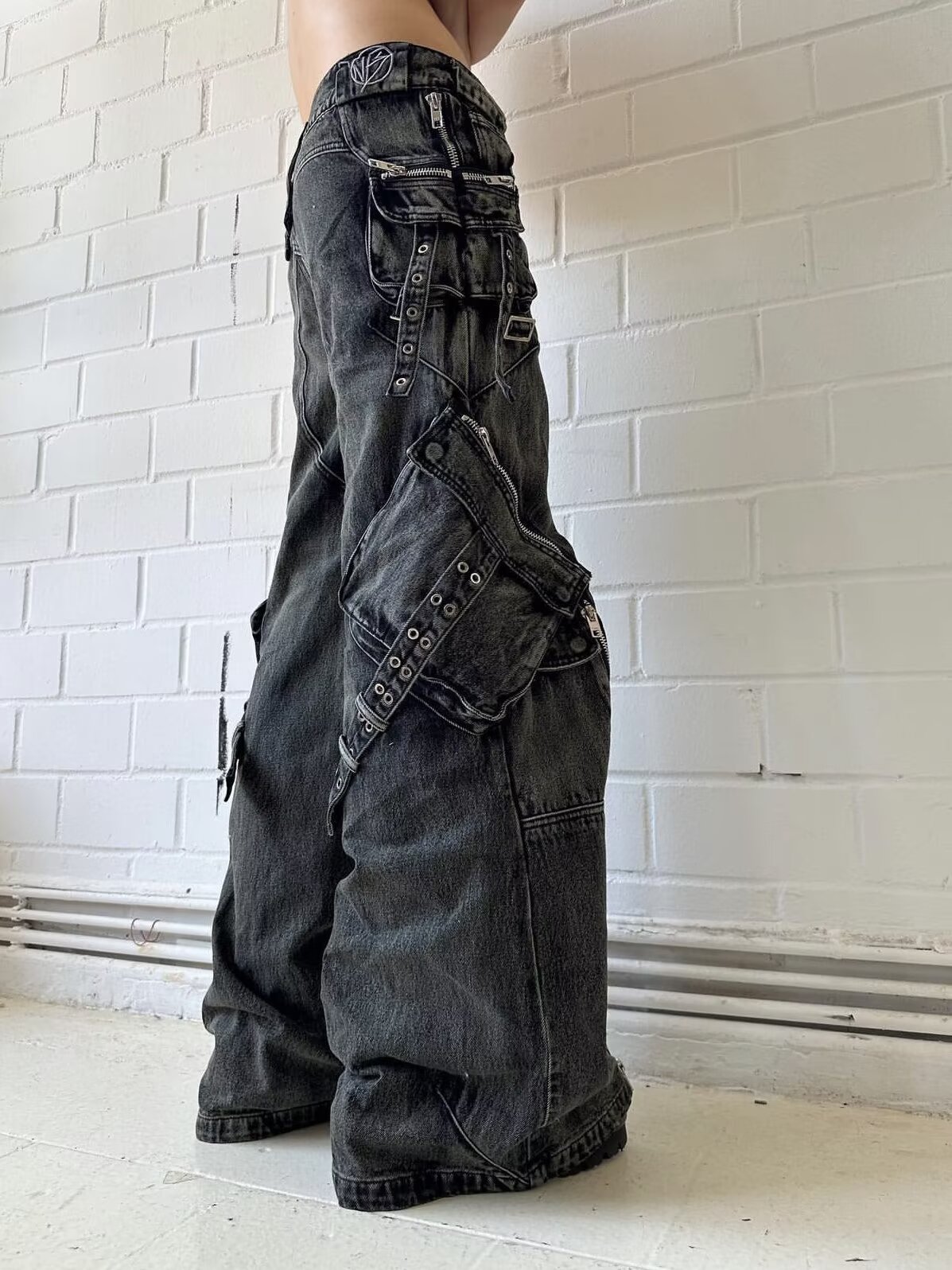 Y2K noir gothique Punk multi-p - Men'S Fashion With Baggy Jeans avis et prix