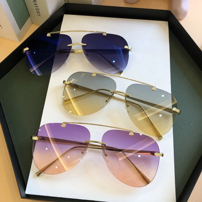 Lunettes de soleil vintage san - Men'S Fashion Rimless Glasses avis et prix
