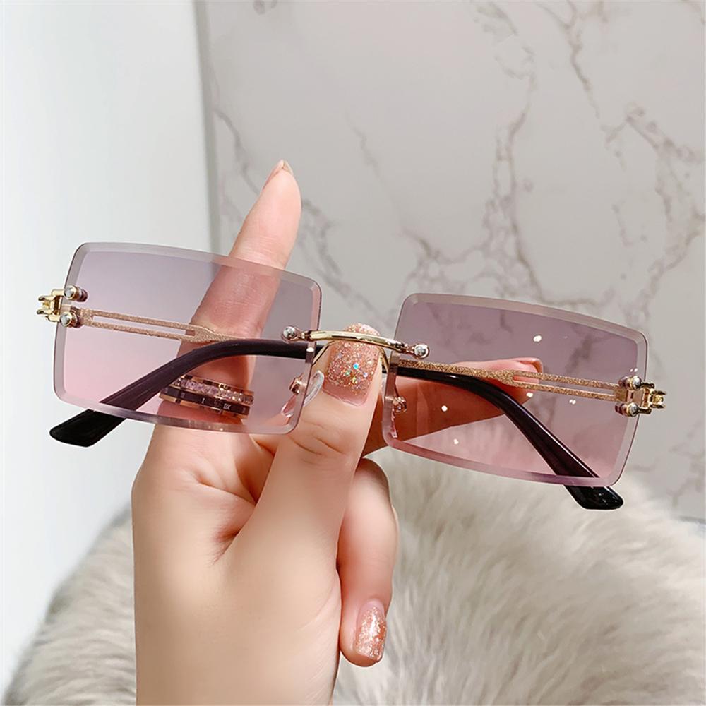 Lunettes de soleil rectangulai - Men'S Fashion Rimless Glasses avis et prix