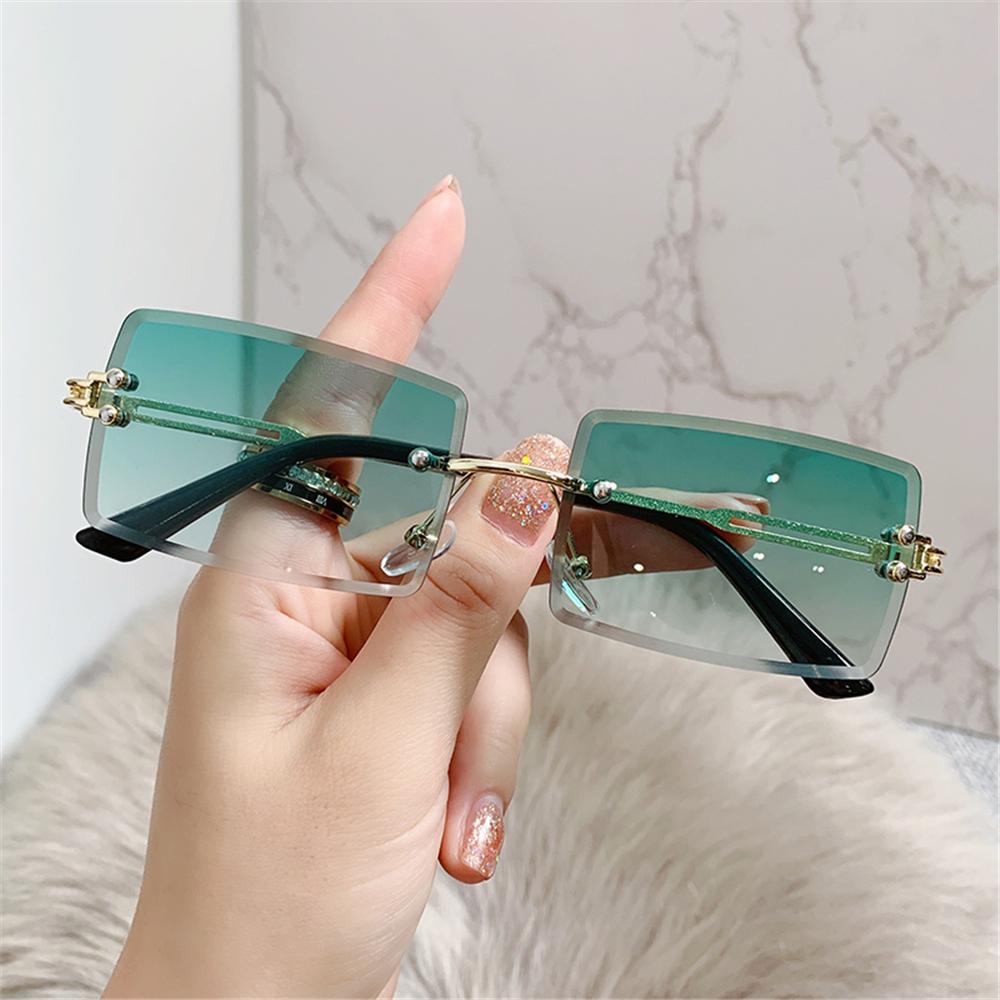 Lunettes de soleil rectangulai - Men'S Fashion Rimless Glasses avis et prix