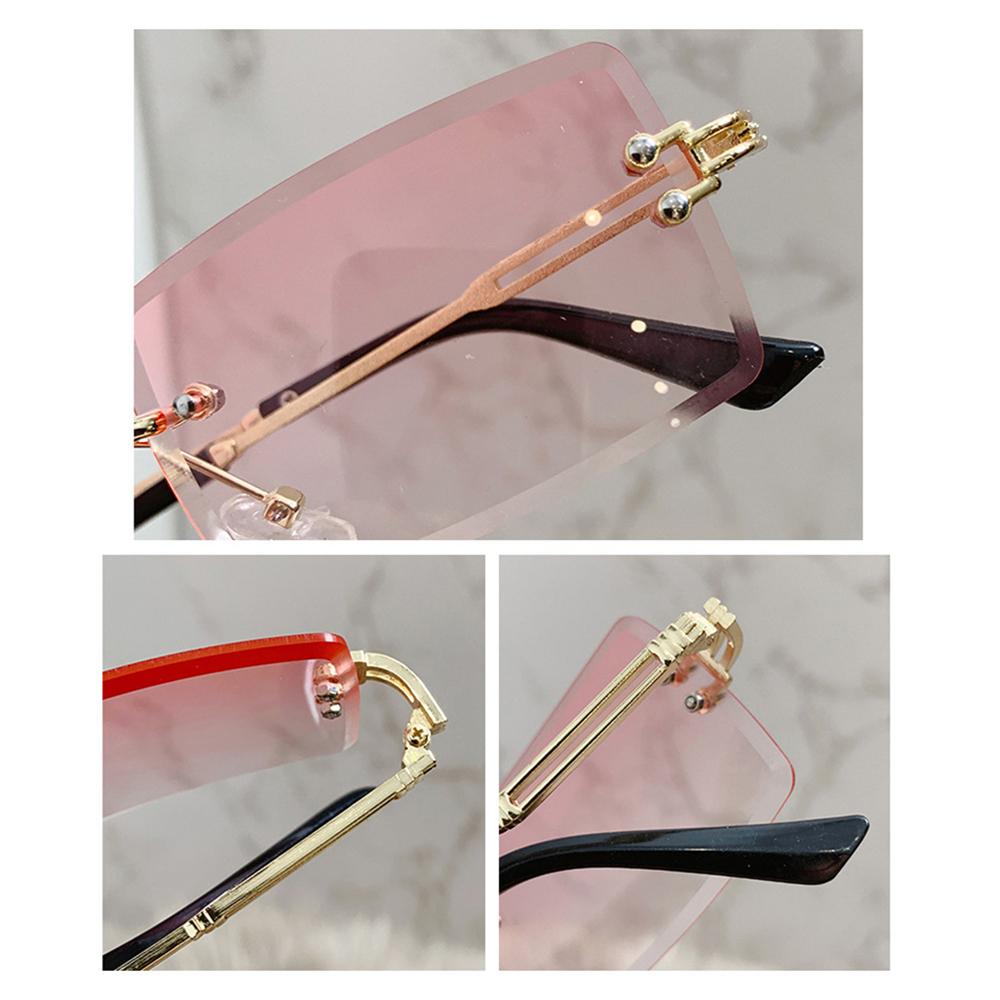 Lunettes de soleil rectangulai - Men'S Fashion Rimless Glasses avis et prix