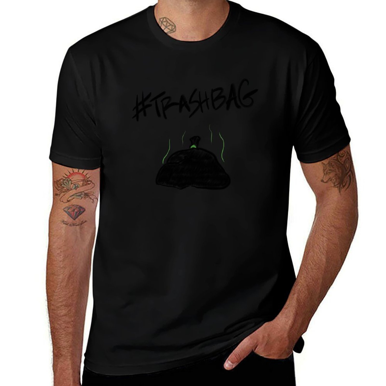 T-shirt à manches courtes déco - Mens Fashion Hashtags avis et prix