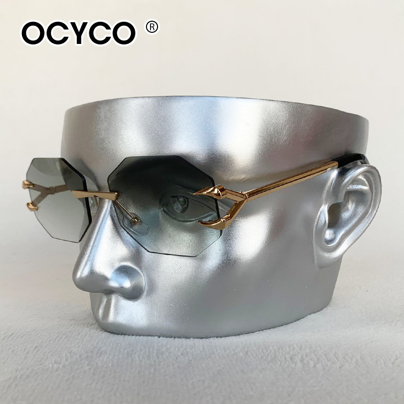 Mode polygone sans monture lun - Men'S Fashion Rimless Glasses avis et prix