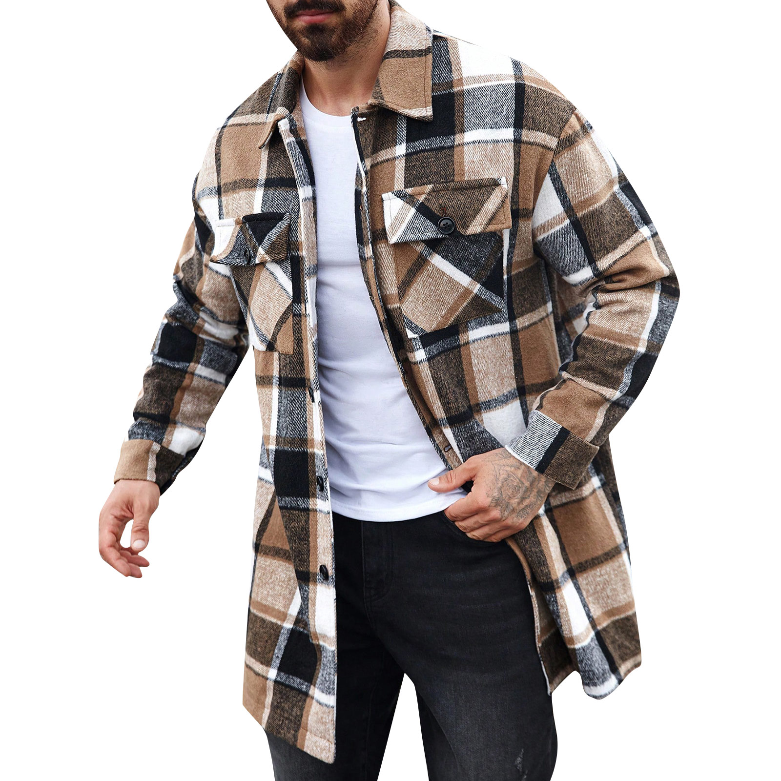 Trench-Coat à Double poche pou - Men'S Fashion X avis et prix
