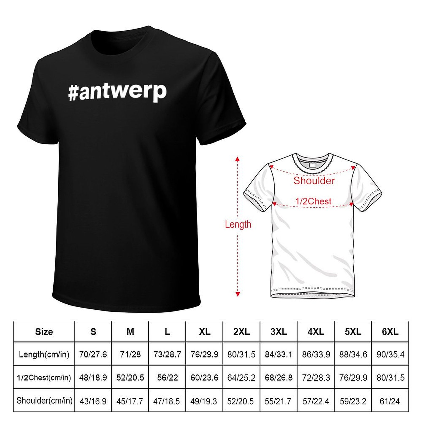 T-shirt Hashtag Antwerp à moti - Mens Fashion Hashtags avis et prix