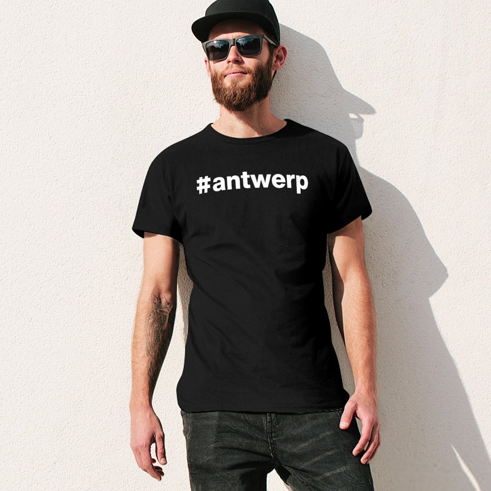 T-shirt Hashtag Antwerp à moti - Mens Fashion Hashtags avis et prix