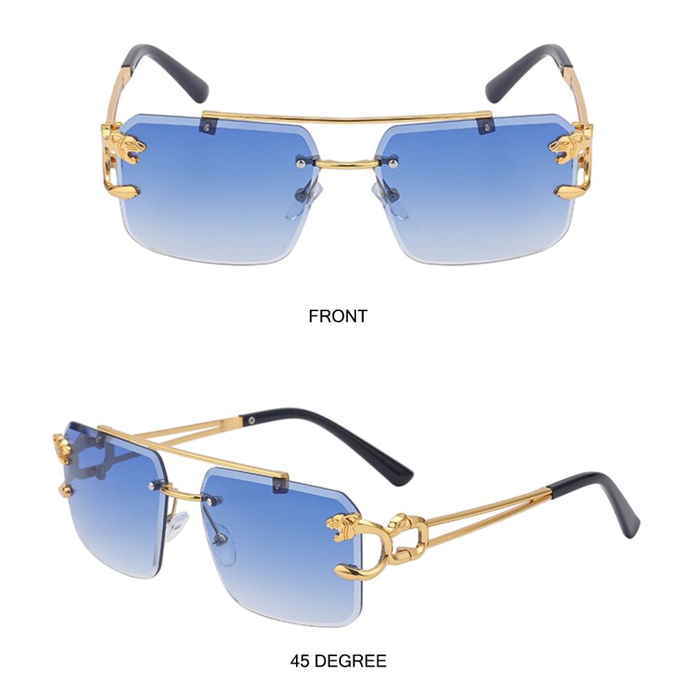 Lunettes de soleil léopard san - Men'S Fashion Rimless Glasses avis et prix