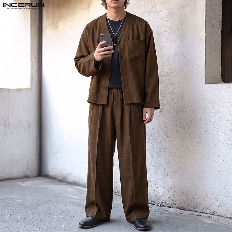 Ensemble homme INCERUN, couleu - Track Suit Men avis et prix