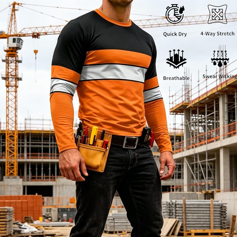 T-shirt de travail rayé à manc - Men'S Fashion 2025 avis et prix