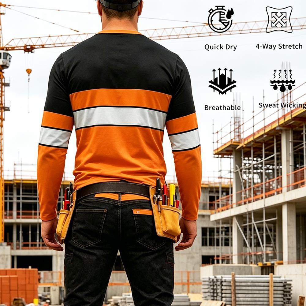 T-shirt de travail rayé à manc - Men'S Fashion 2025 avis et prix