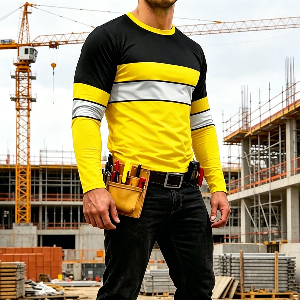 T-shirt de travail rayé à manc - Men'S Fashion 2025 avis et prix