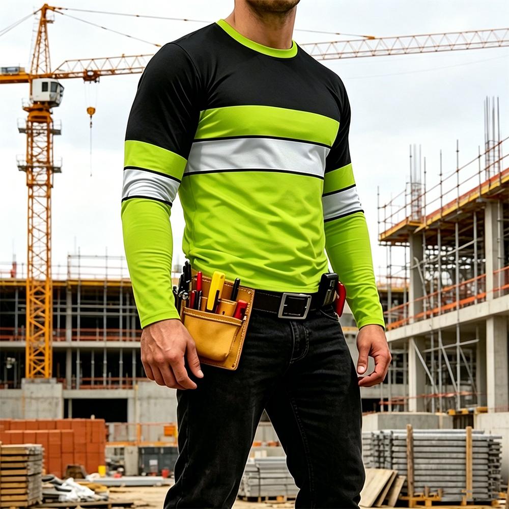 T-shirt de travail rayé à manc - Men'S Fashion 2025 avis et prix